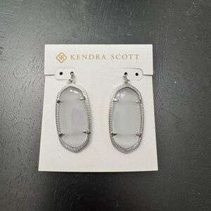 Kendra Scott Silver and Gray Earrings